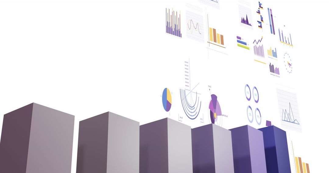 Digital Financial Data Integration Concept on White Background