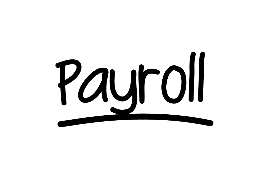 Payroll Text on Transparent Background Multilayer Illustration