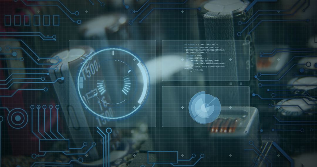 Digital Interface with Clock and Globe Illustrating Global Data Connections