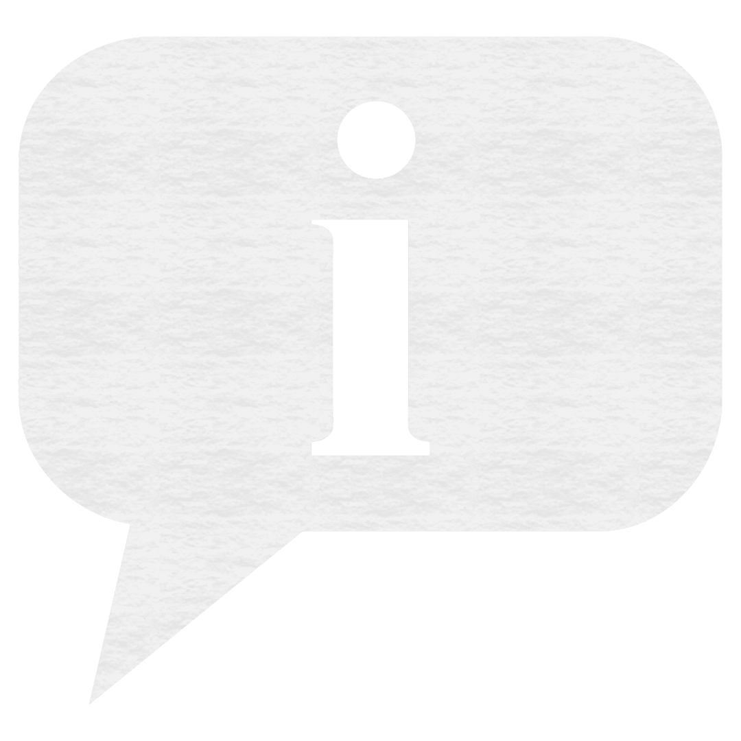 White Speech Bubble Icon with Transparent Background