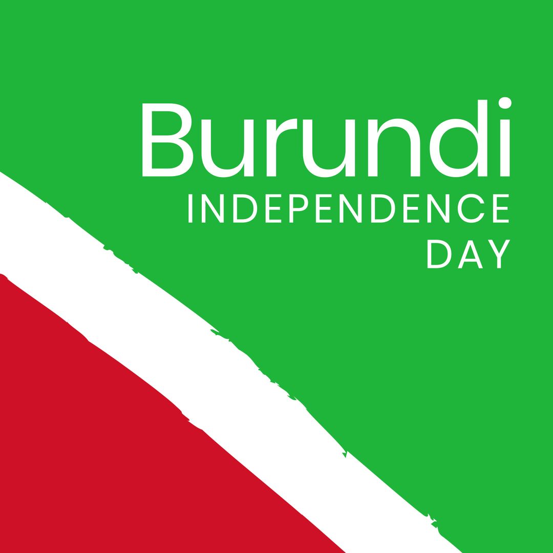 Burundi Independence Day Celebration Design with National Colors
