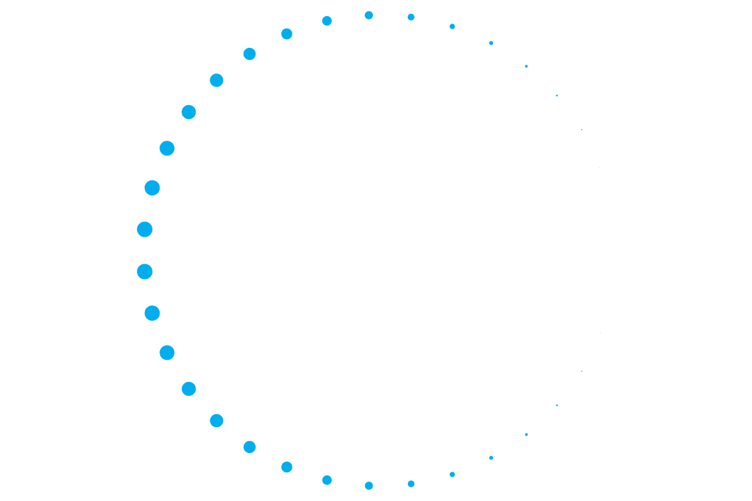Digital Blue Circular Shape on Transparent Background