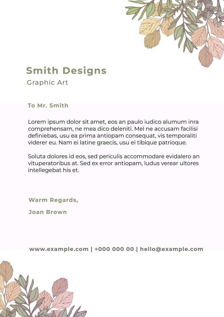 Elegant Botanical Design Template for Invitations and Announcements - Download Free Stock Templates Pikwizard.com