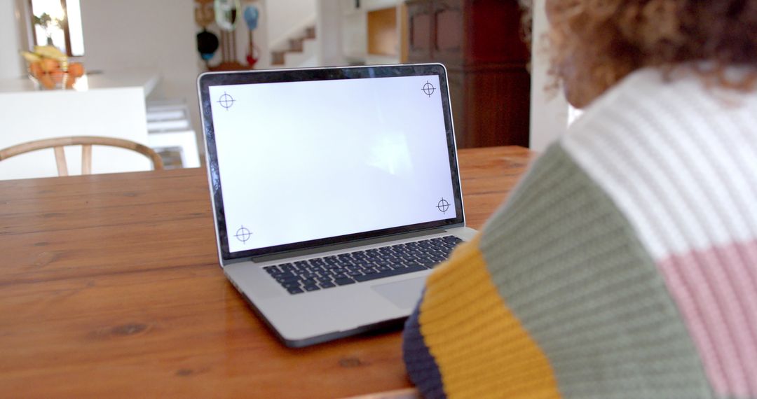 African American Woman Working on Laptop at Home Office