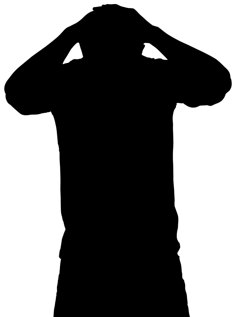 Silhouette of Man on Transparent Background for Lifestyle and Business