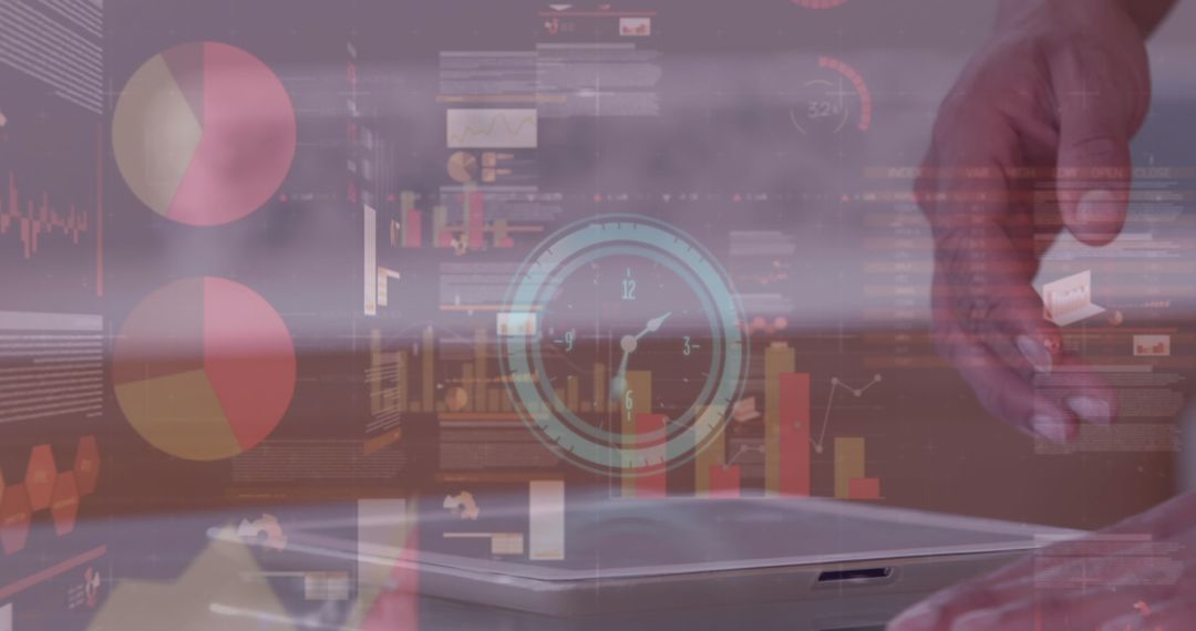 Time Management and Data Processing in Digital Business Concept