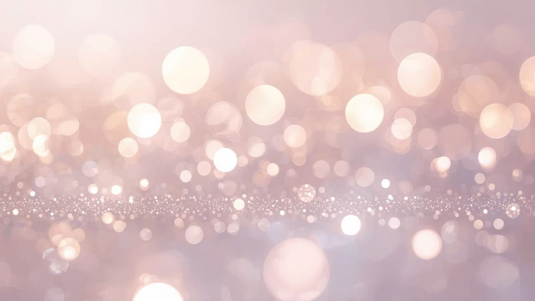 Elegant Bokeh Lights with Warm Tones on Reflective Surface