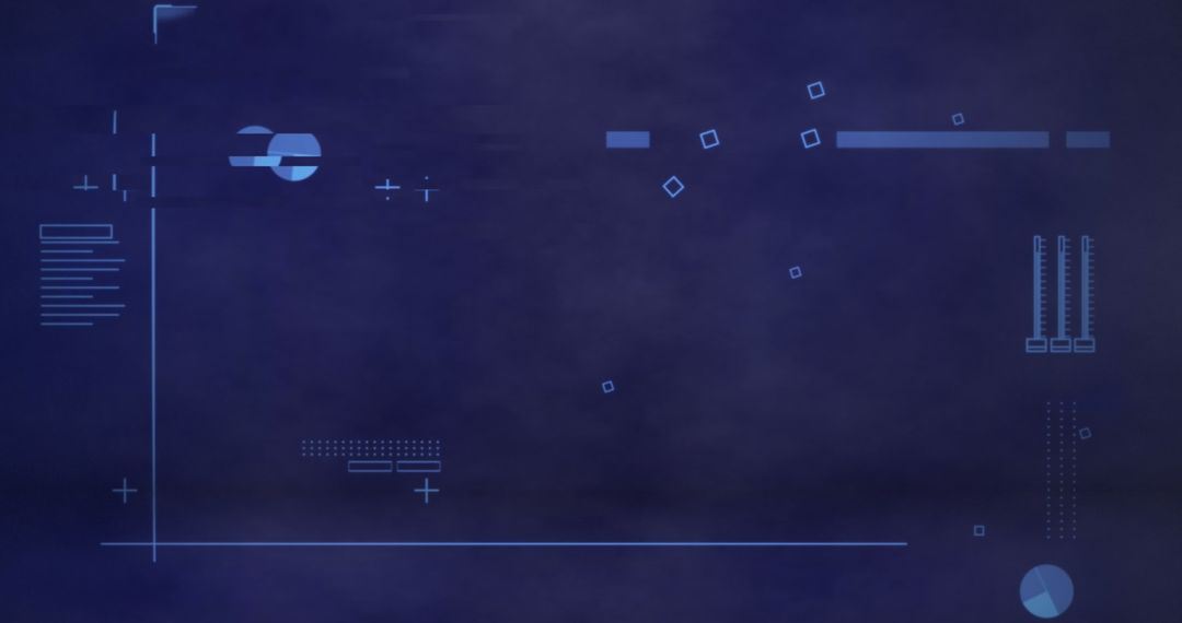 Digital Data Abstract with Glitch Effect on Blue Backdrop