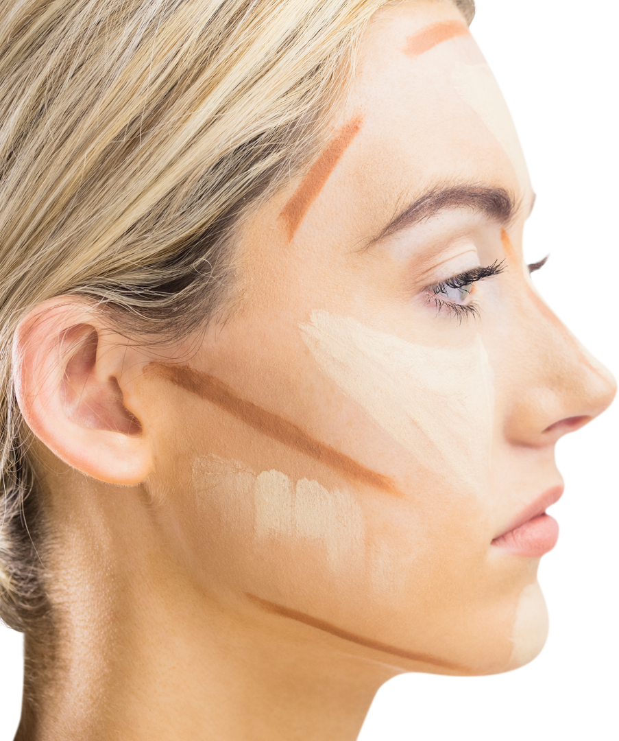 Profile View of Woman with Contouring Makeup, Elegantly Applied - Download Free Stock Images Pikwizard.com