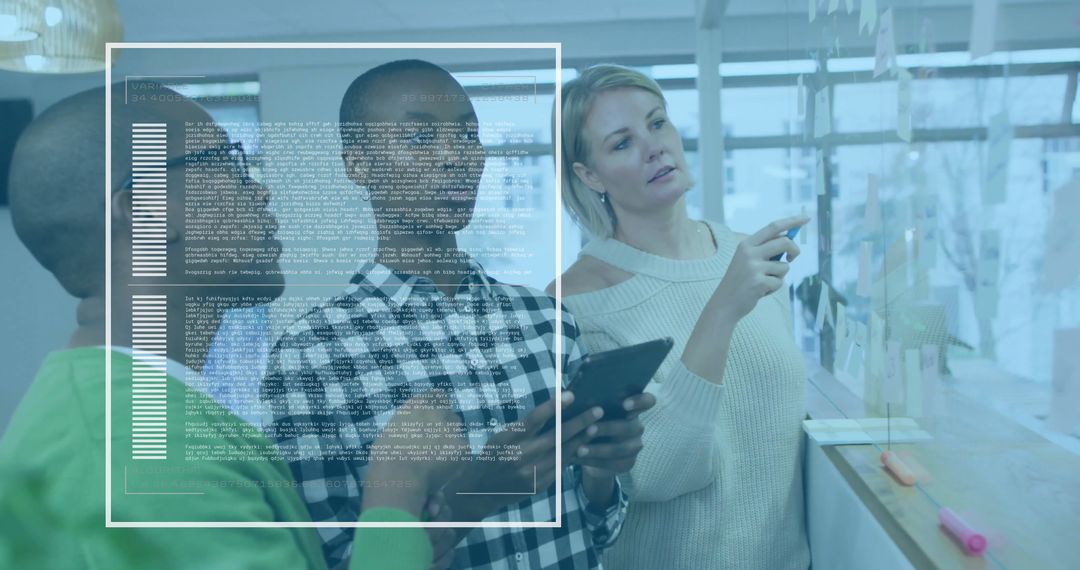 Modern Office Team Collaborating with Digital Interface