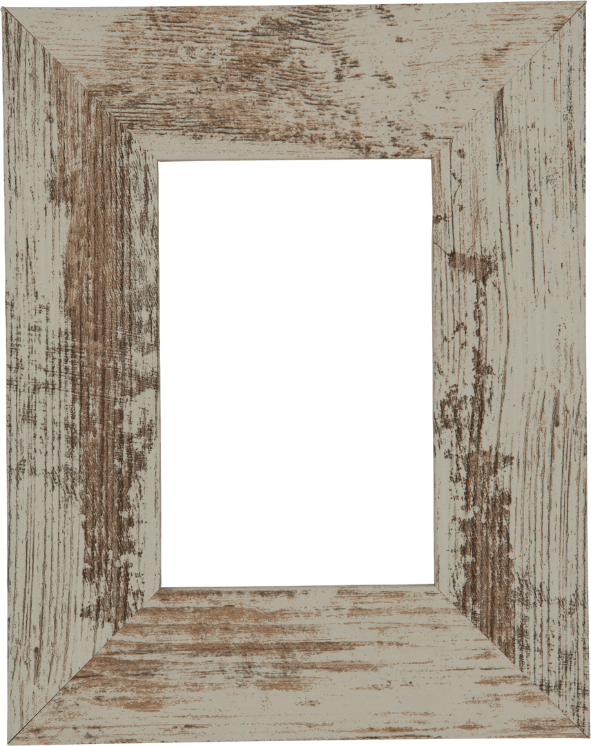 Vintage Wooden Frame on Transparent Background for Art Projects