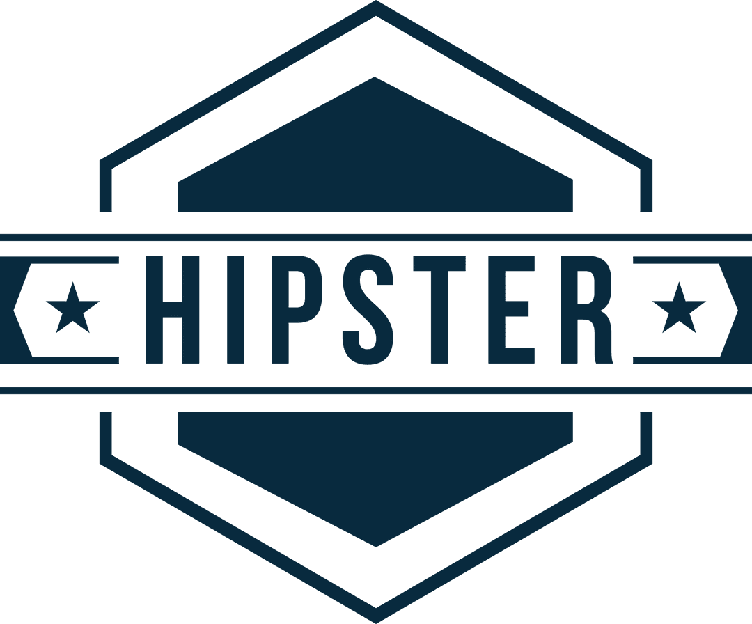 Vintage Hipster Emblem with Transparent Background