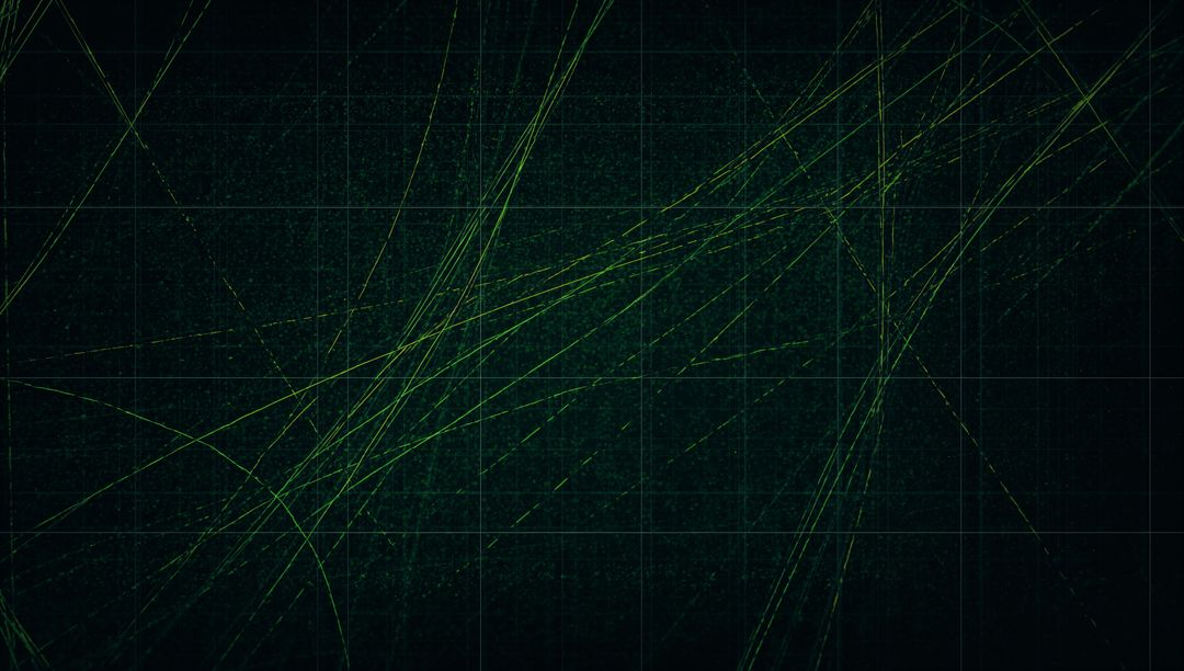 Futuristic Digital Grid with Neon Green Streaks and Noise Texture