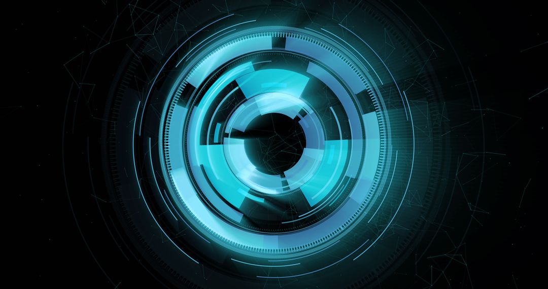 Futuristic Cyber Security Data Interface Background