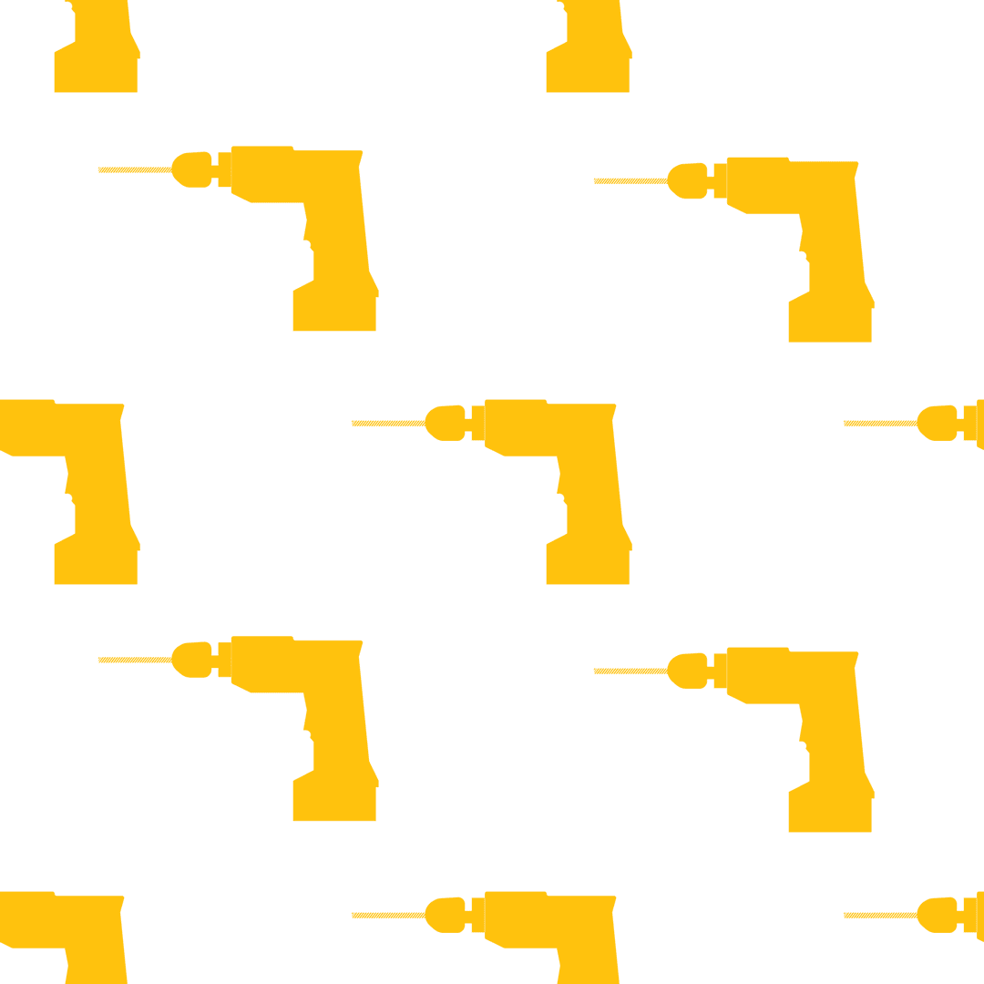 Yellow Drill Pattern on Transparent Background