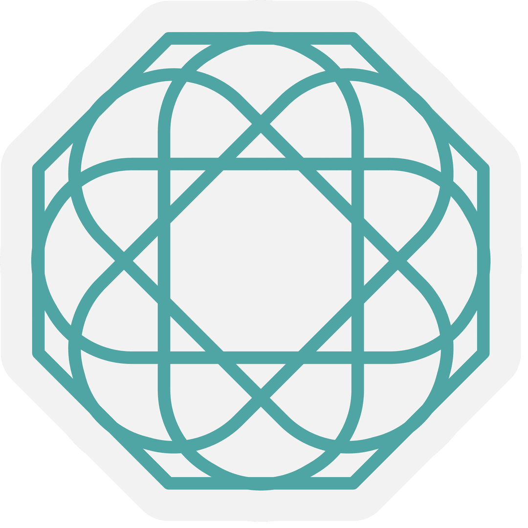 Intricate Geometric Abstract Shape on Transparent Background