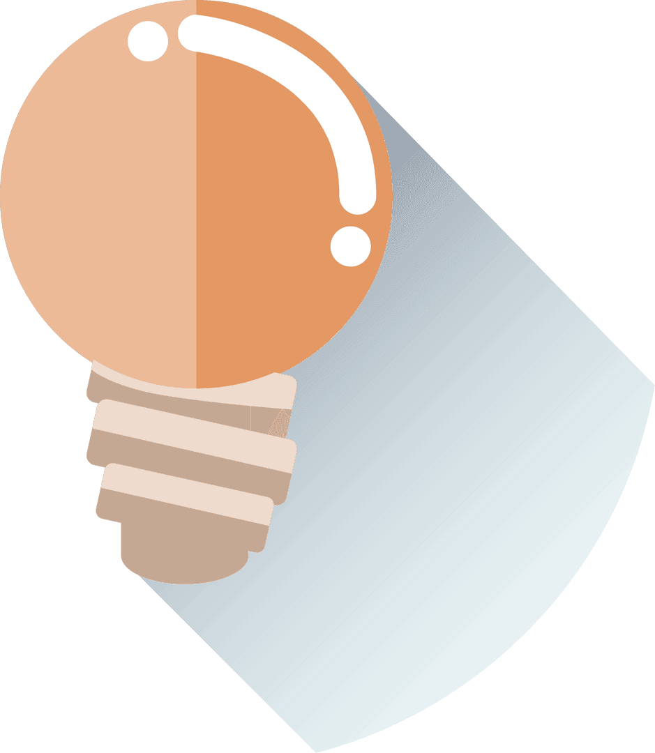 Transparent Minimalist Light Bulb with Long Shadow Effect - Download Free Stock Images Pikwizard.com
