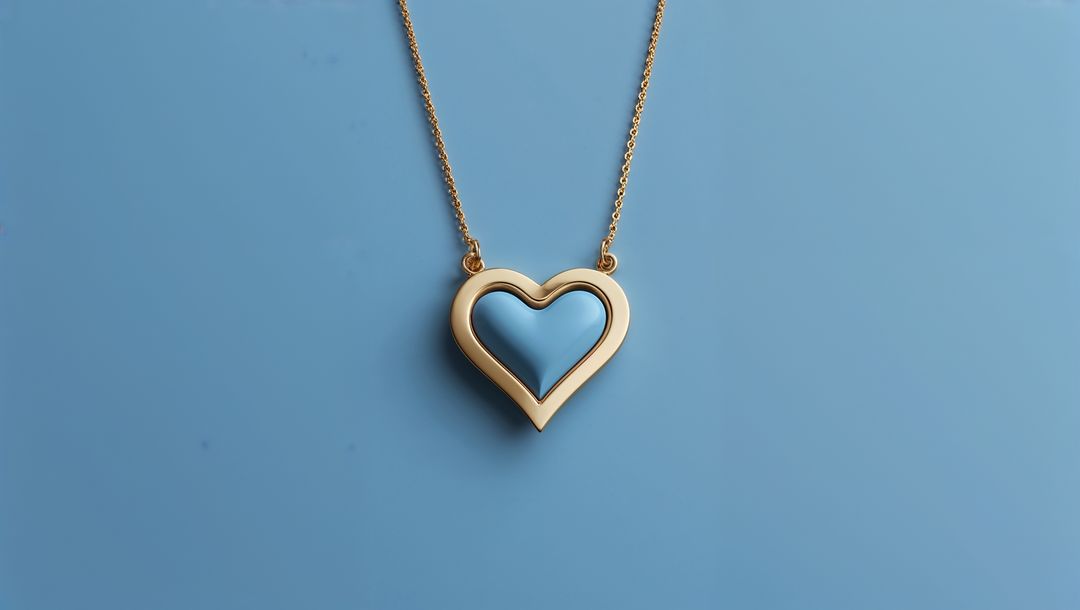 Elegant Gold Heart-Shaped Pendant with Minimalist Style