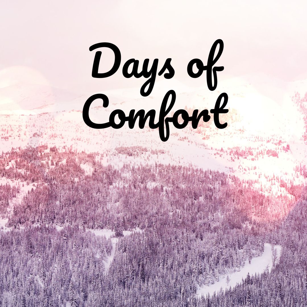 Snowy Mountain Landscape with Inspirational Text Overlay