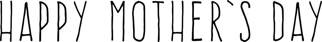 Happy Mother's Day Text on Transparent Background Celebration Design