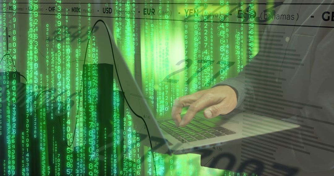 Data Processing with Digital Interface and Laptop Use