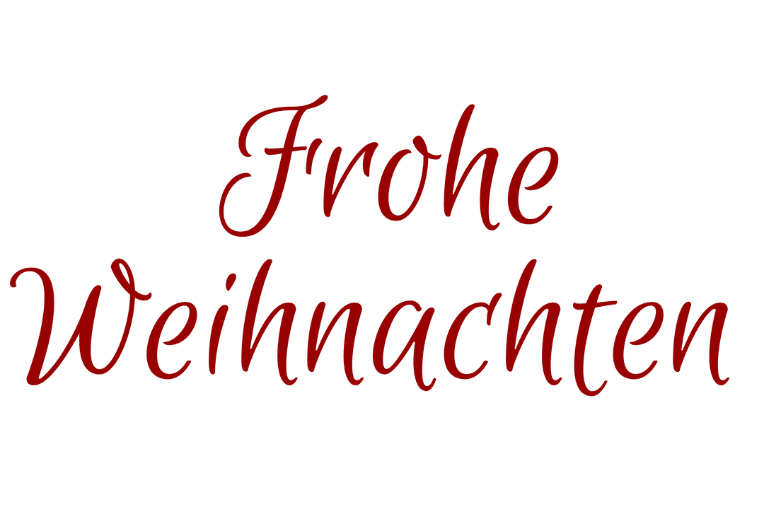 Frohe Weihnachten Decorative Text on Transparent Background