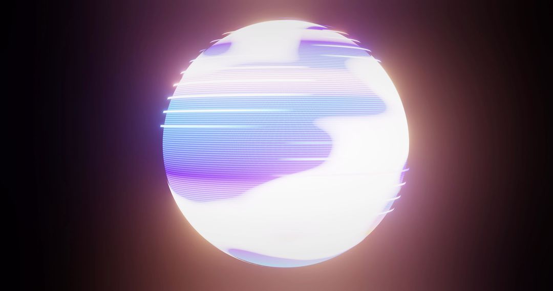 Futuristic Digital Globe with Abstract Shapes on Dark Background