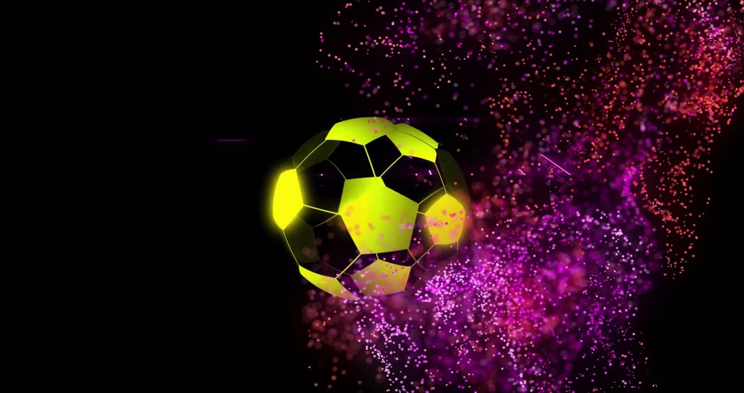 Glowing Soccer Ball with Vibrant Motion Effects
