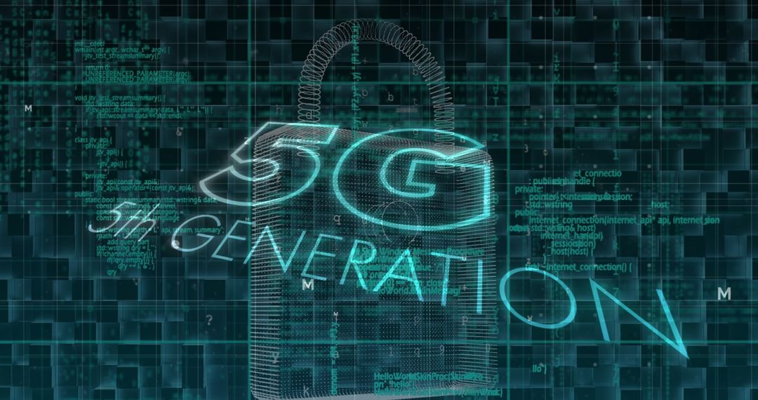 Digital Lock Highlighting 5G Cybersecurity Advancements