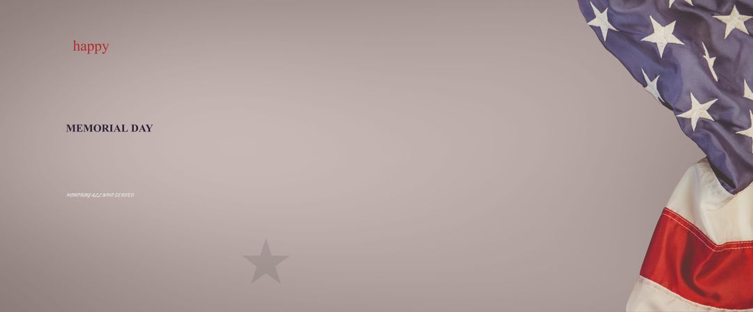 Happy Memorial Day Patriotic Tribute with American Flag