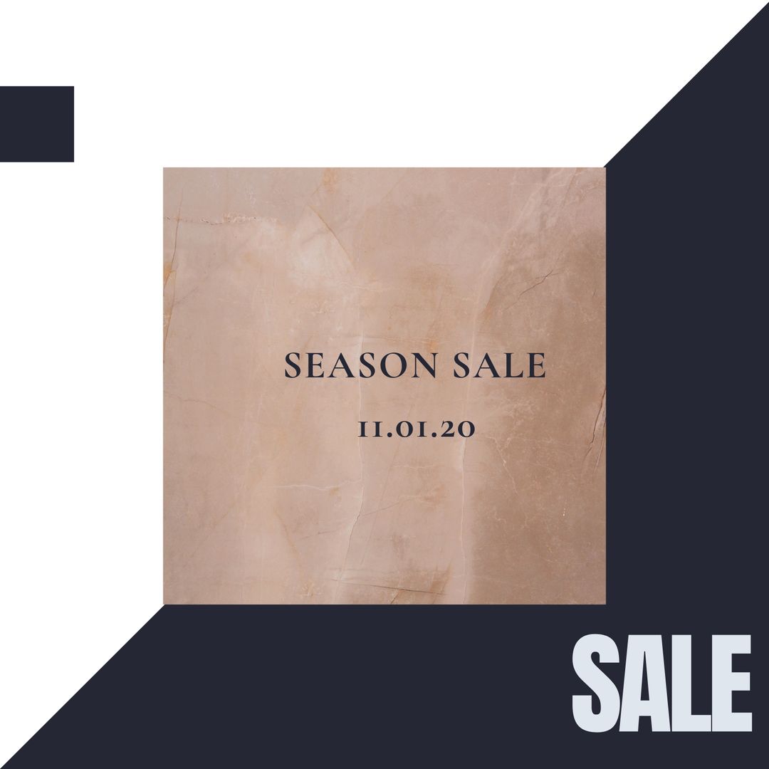 Minimalist Elegant Sale Announcement with Marble Background