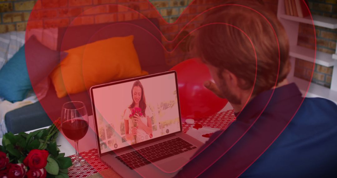 Heartfelt Virtual Date with Roses and Wine