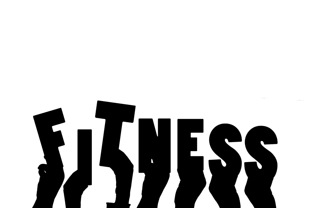 Fitness Text Transparent Digital Design Vector