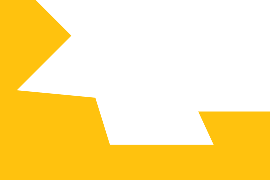 Geometric Abstract Yellow Shapes on Transparent Background