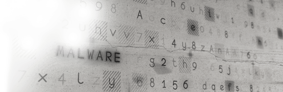 Transparent Cybersecurity Background with Malware Alert