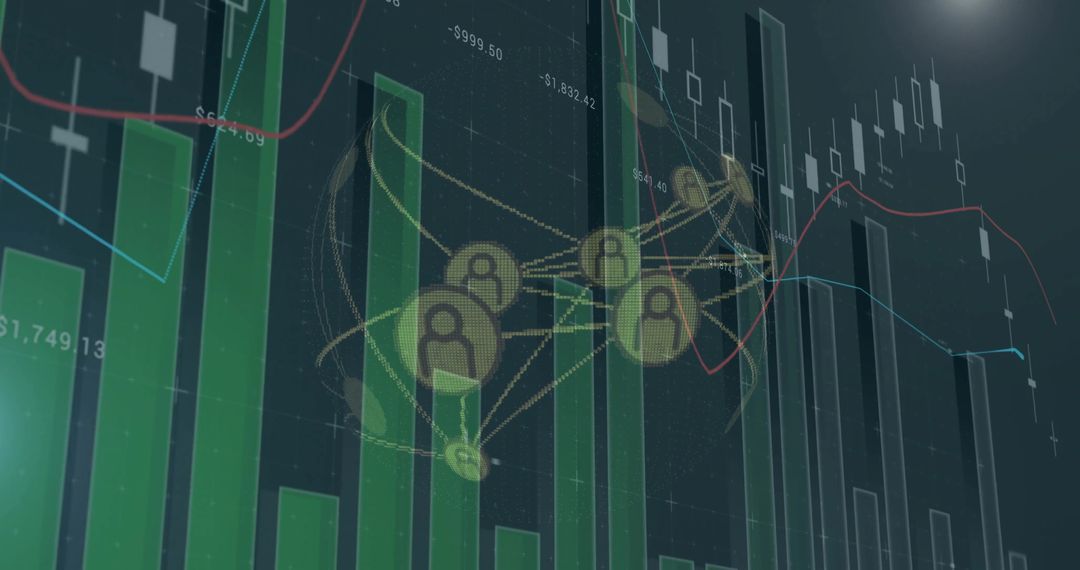 Futuristic Data Analytics and Network Connections on Financial Dashboard