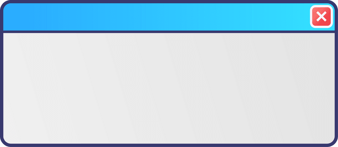 Flat UI Window with Gradient Title Bar on Transparent Background - Download Free Stock Images Pikwizard.com