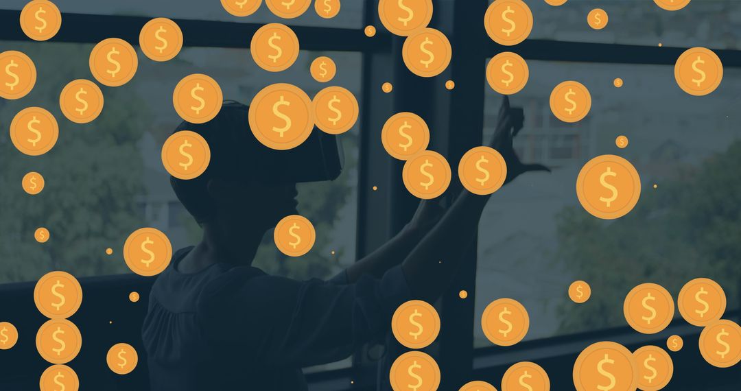 Person Experiences Cryptocurrency in Virtual Reality