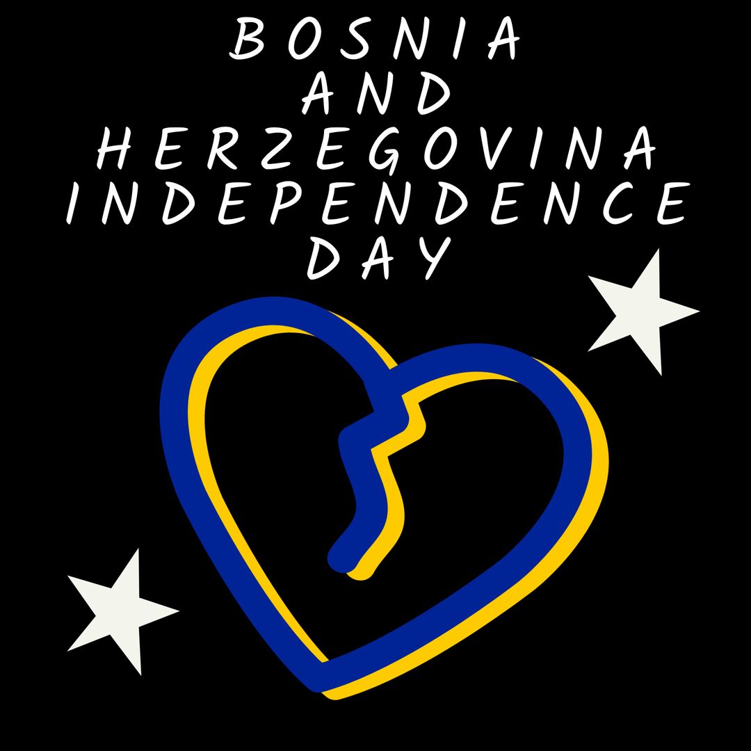 Bosnia and Herzegovina Independence Day Heart Symbol