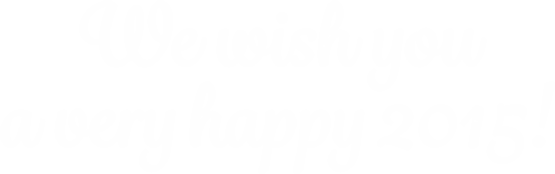 Happy 2015 Festive Greeting on Transparent Background