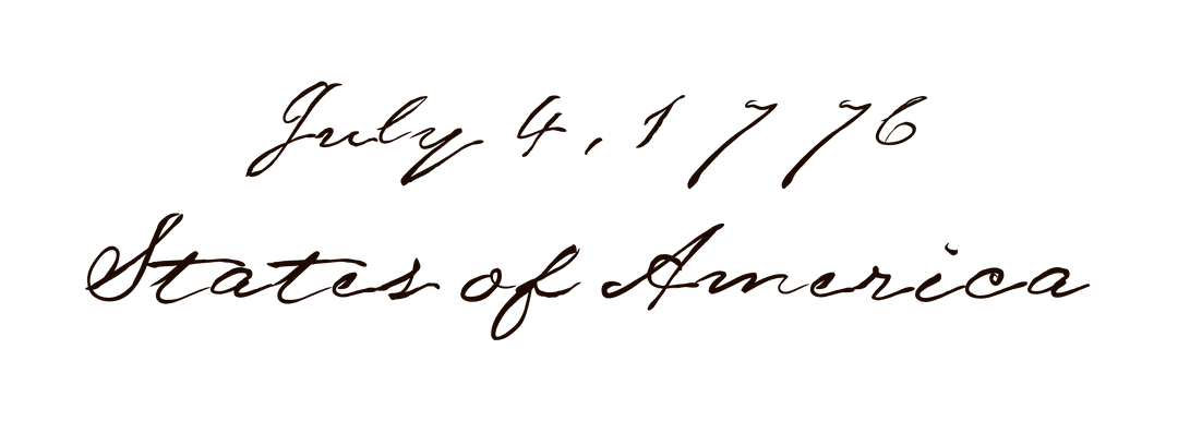 Transparent PNG Text Illustration of July 4, 1776 States of America