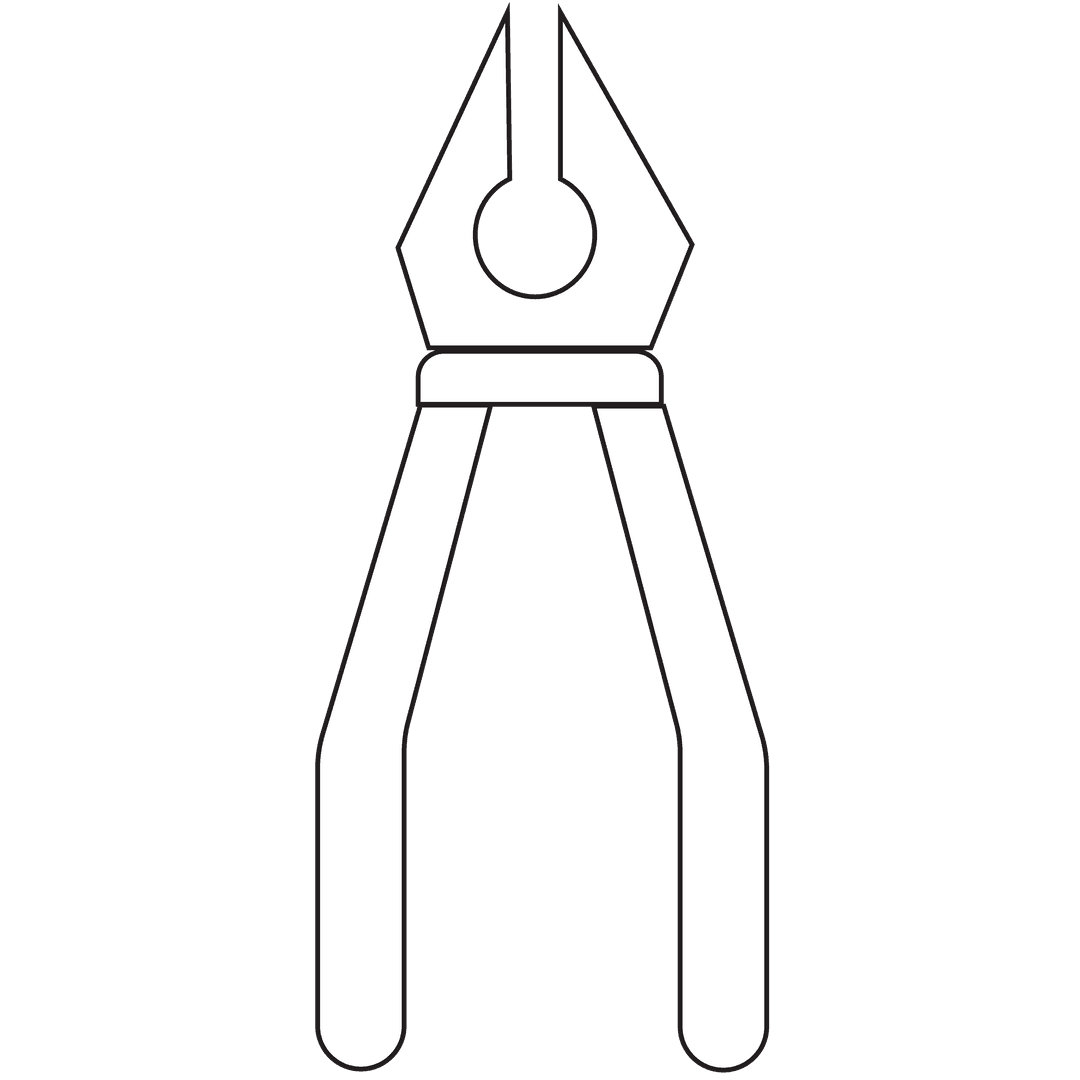Transparent Pliers Symbol for Construction and Repair themes