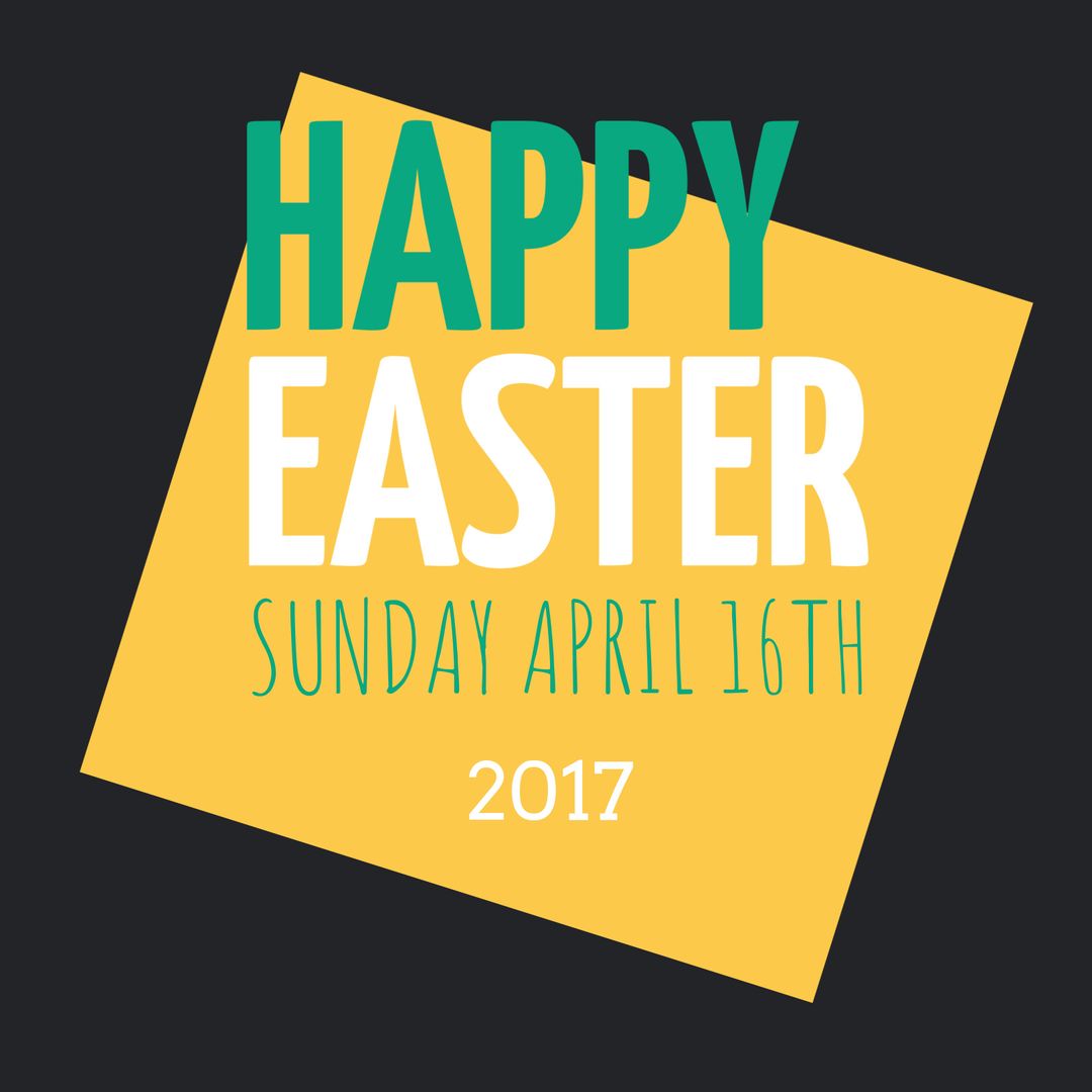 Bold Easter Greeting with Springtime Colors for Festive Announcements