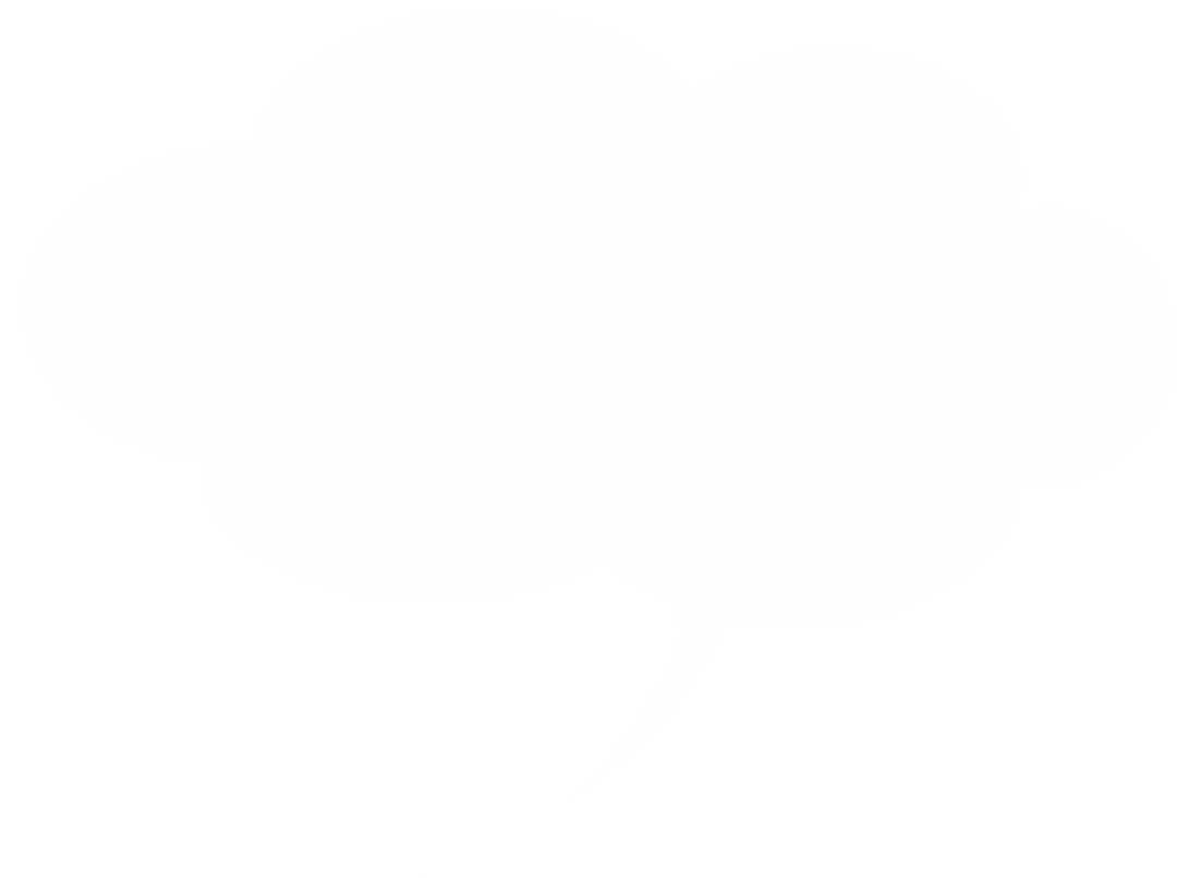 White Speech Bubble Transparent Background for Communication Use