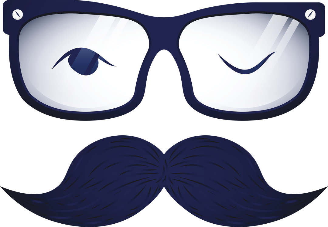 Digital Illustration of Glasses, Eyes and Moustache on Transparent Background - Download Free Stock Images Pikwizard.com