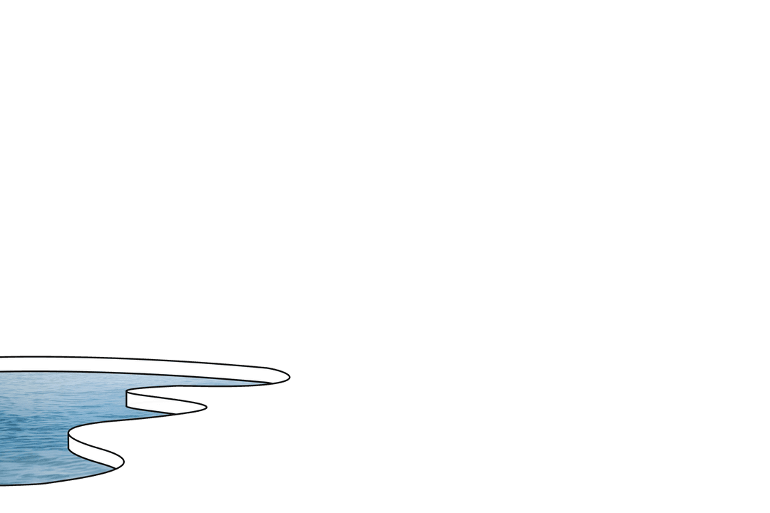 Sea Meets Shape: Artistic Fusion on Transparent Canvas