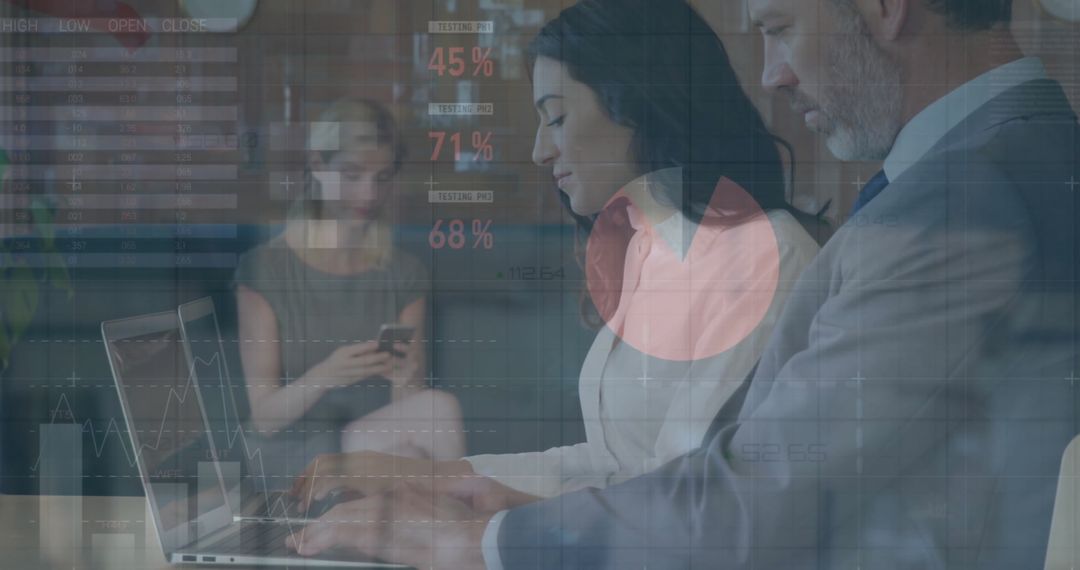 Diverse Business Team Processing Financial Data in Office