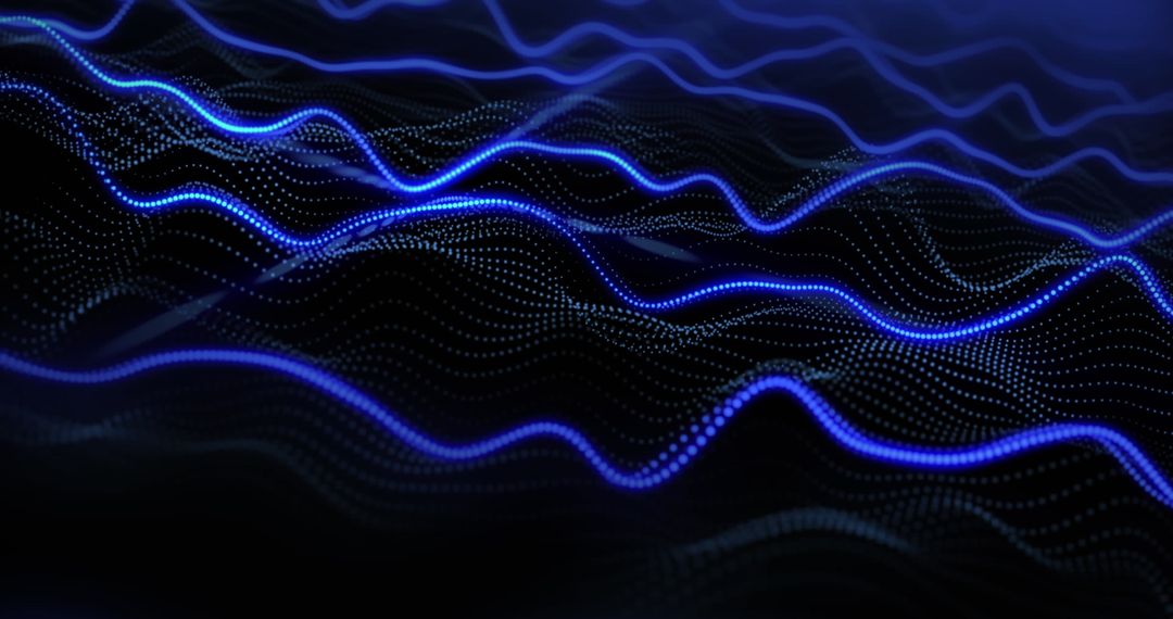 Abstract Digital Blue Data Waves for Technology Visualization