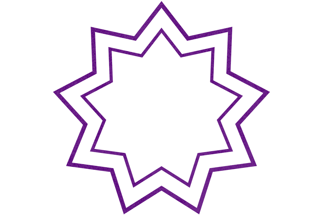 Transparent Purple Eight-Pointed Geometric Star Shape Vector