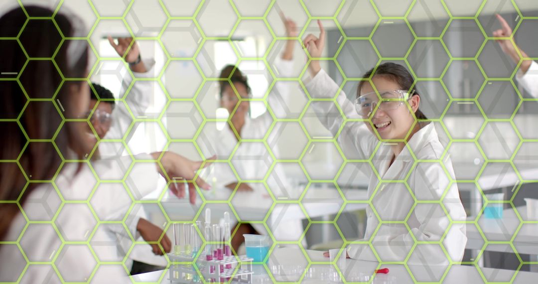 Diverse Scientists Collaborating with Digital Visualization